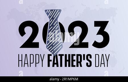 2023 Concept Father's Day celebration vector illustration template. Holiday observed on Every June Stock Vector