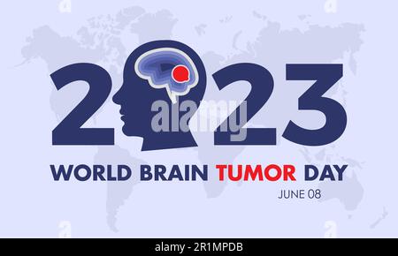 2023 Concept World Brain Tumor Day vector illustration awareness banner template Stock Vector