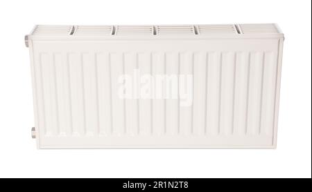 Modern panel radiator isolated on white. Heating system Stock Photo