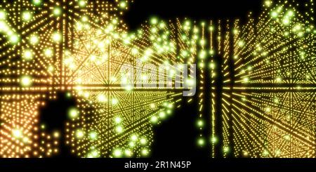 a colorful and vibrant light display in the darkness 3d render illustration Stock Photo