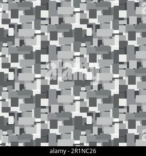 Grayscale Pixels Noise Mosaic Seamless Pattern Illustration Vector Stock Abstract Stock Vector