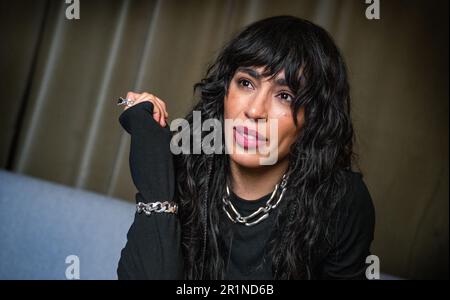 Swedish singer Loreen, winner of the Eurovision Song Contest 2023 with Tattoo, photographed in Stockholm, Sweden, April 25, 2023. Photo: Claudio Bresc Stock Photo