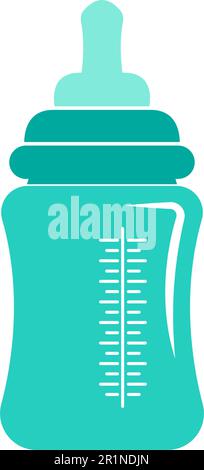 Pacifier milk bottle icon design illustration Stock Vector