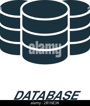 Database icon. Monochrome simple sign from data analytics collection. Database icon for logo, templates, web design and infographics. Stock Vector