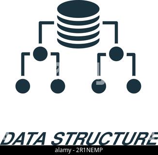 Data structure icon. Monochrome simple sign from data analytics collection. Data structure icon for logo, templates, web design and infographics. Stock Vector