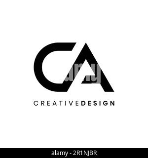 Modern luxury initial CA logo design vector illustration Stock Vector