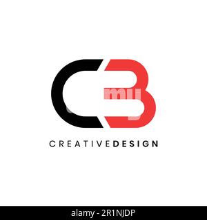 Modern simple letter CB logo design vector Stock Vector