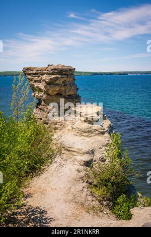 Pictured Rocks National Lakeshore in Michigan Stock Photo