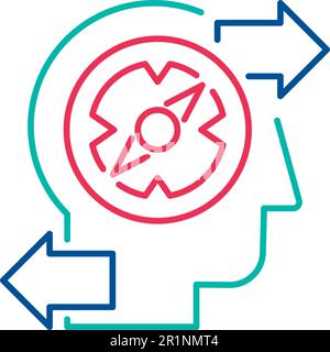 Finding problem solution thin line vector icon. Overcoming challenges ...