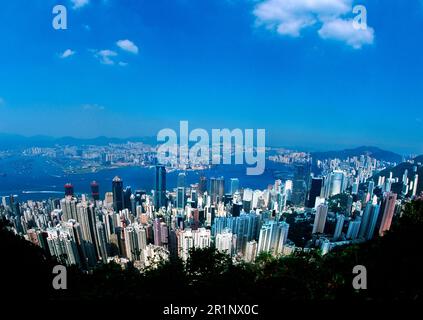 Majestic Hong Kong harbor from Victoria Peak Stock Photo - Alamy