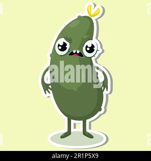angry pickle cartoon
