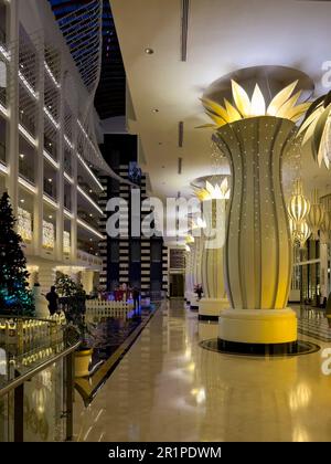 Christmas atmosphere in a hotel complex on Lara Beach, Lara, Antalya, Turkey Stock Photo