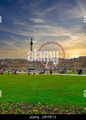 Christmas market at Schlossplatz in Stuttgart, Germany, Europe Stock Photo