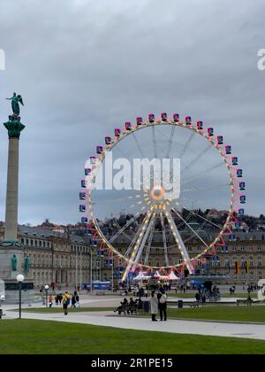 Ferris wheel at Schlossplatz in Stuttgart, Germany, Europe Stock Photo