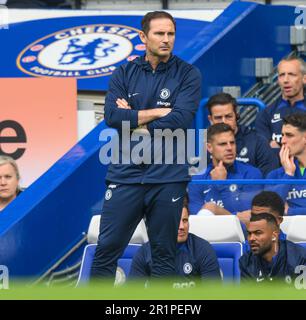 London, UK. 13th May, 2023.  Chelsea v Nottingham Forest - Premier League - Stamford Bridge Chelsea Interim Manager Frank Lampard during the Premier League match at Stamford Bridge, London. Picture Credit: Mark Pain/Alamy Live News Stock Photo