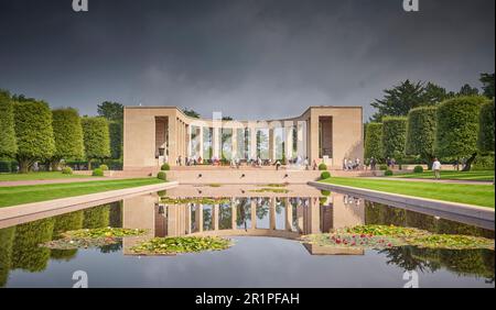 France, Normandy, Colleville sur Mer, American Military Cemetery, Omaha Beach Memorial Stock Photo