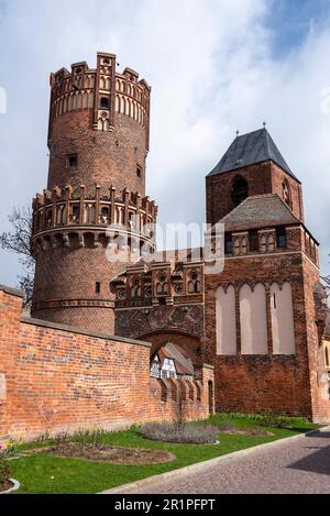 Neustädter Tor, also called Stendaler Tor, Hanseatic City of Tangermünde, Saxony-Anhalt, Germany Stock Photo