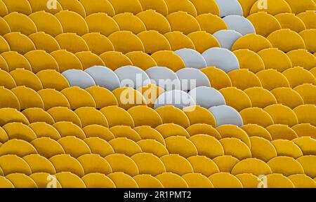 Bright write erase glitters of yellow and white color on a children's toy Stock Photo