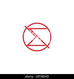 letter dr circle arrow geometric logo vector Stock Vector