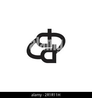 letter dd round simple logo vector Stock Vector