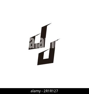 letter dd simple motion geometric logo vector Stock Vector