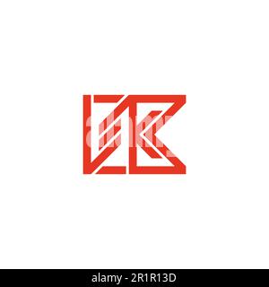 letter ck stripes linear geometric logo vector Stock Vector