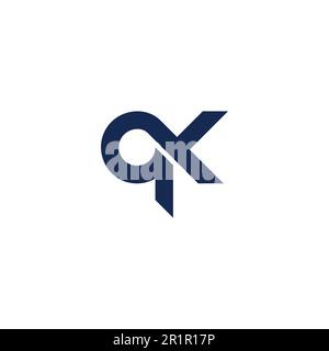 letter xq simple geometric logo vector Stock Vector