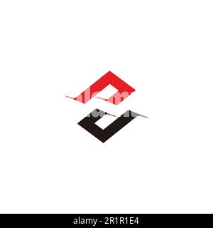 letter pd simple motion colorful logo vector Stock Vector