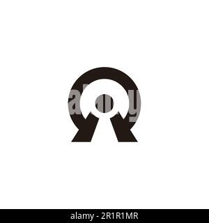 letter i circle geometric dot triangle logo vector Stock Vector
