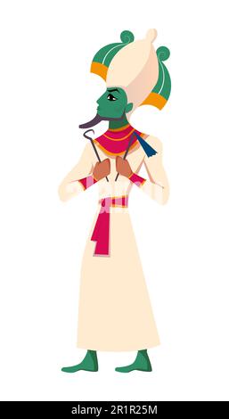 osiris Egyptian god character isolated icon Stock Vector Image & Art ...