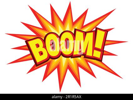 Illustration of a comic explosion Stock Vector