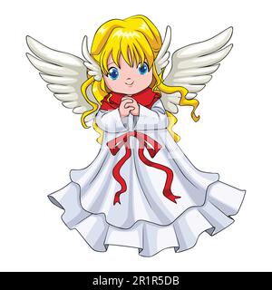 Cartoon illustration of a cute angel Stock Vector