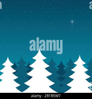 Symbolic illustration of Christmas trees Stock Vector