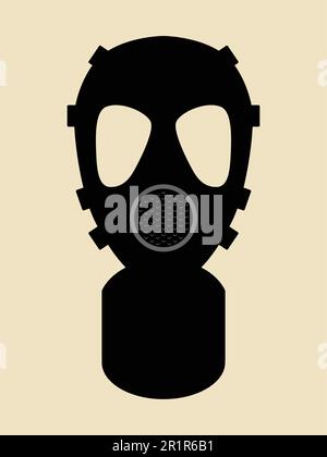 Simple graphic of gas mask Stock Vector