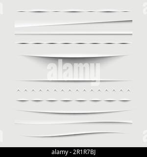 Web Dividers and Shadows Template - Design Elements Set Stock Vector