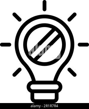 Bulb pill idea icon outline vector. Sad depression. Creative control Stock Vector
