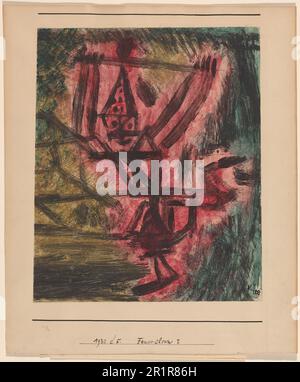 Paul Klee Feuer Clown I (Fire Clown) 1921 watercolor on paper, laid down on cardboard Stock Photo