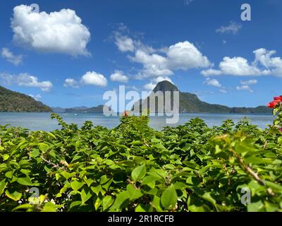 Cadlao island and Helicopter Island, El Nido, Palawan, Philippines Stock Photo