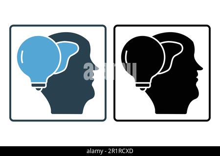 Ideas icon. Creative ideas light bulb concept. Solid icon style. Simple vector design editable Stock Vector