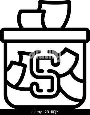 Donation box icon outline vector. Danger safety. Social rescue Stock Vector