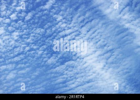 Beautiful White Clouds Floating on Vibrant Blue Sky Stock Photo
