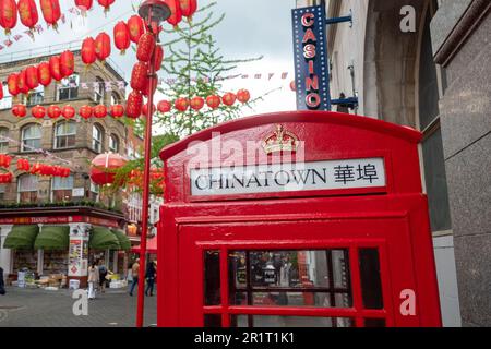 London- May 2023: Chinatown in Soho, London's West End Stock Photo