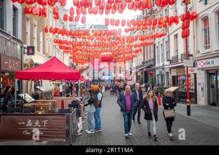 London- May 2023: Chinese restaurant in Chinatown, a landmark area on London's West end Stock Photo