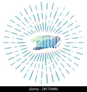 Vis Min Map Vector Network map of Vis island digital connections map. Technology, internet ...