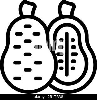 Organic fruit icon outline vector. Food plant. Natural vitamin Stock Vector
