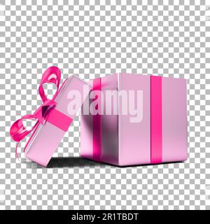 Red ribbon with bow on transparent background, PNG image Stock Photo - Alamy