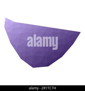 St. Barths map. Geometric style country outline. Cool violet vector illustration. Stock Vector