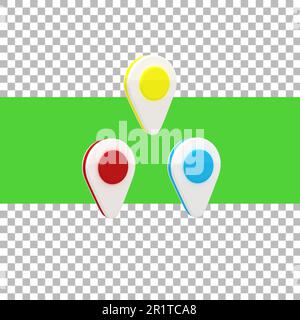 Colorful 3d locations concept item. Stock Photo