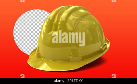 Concept of fathers day with yellow safety helmet and gloves. Stock Photo