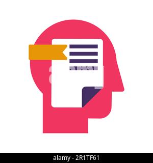 Personal data flat vector icon isolated on white. User identity information color pictogram Stock Vector